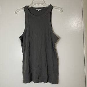 James Perse Gray ribbed cotton tank top size L/XL 4